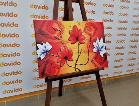 CANVAS PRINT FLOWERS IN ETHNIC STYLE - PICTURES - 🔥 TOTAL SALE 🔥