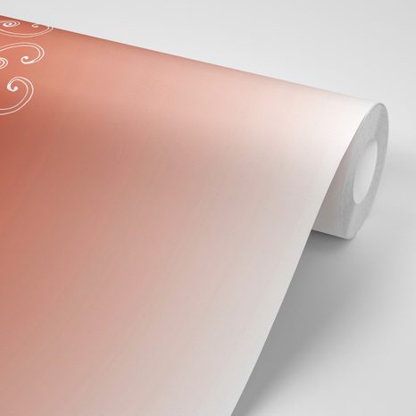 SAMOLEPÍCÍ TAPETA BÍLÁ MANDALA NA BORDÓ POZADÍ - SAMOLEPÍCÍ TAPETY - TAPETY