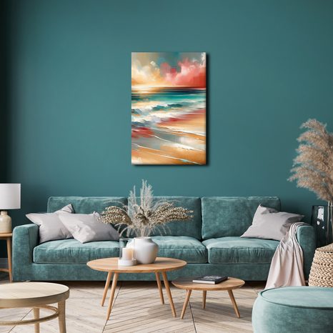 OBRAZ MOŘE PŘI ZÁPADU SLUNCE - OBRAZY MOŘE A PLÁŽ - OBRAZY
