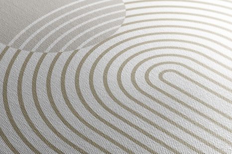 TABLOU CURCUBEU MODERN CU CERCURI MID-CENTURY - TABLOURI ABSTRACTE - TABLOURI