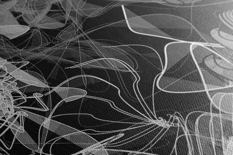 TABLEAU SUR TOILE – ART ABSTRAIT EN NOIR ET BLANC - TABLEAUX EN NOIR ET BLANC - TABLEAUX