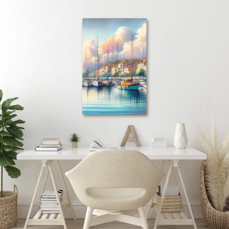 WANDBILD SEGELBOOT IM MORGENLICHT - BILDER MEER UND STRAND - BILDER