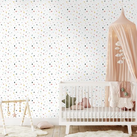 TAPETA BAREVNÉ PUNTÍKY NA BÍLÉM POZADÍ - ΤΑΠΕΤΣΑΡΊΑ ΜΕ ΣΧΈΔΙΑ - ΤΑΠΕΤΣΑΡΊΕΣ