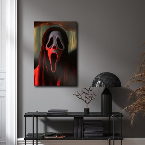 WANDBILD DUNKLE MASKE IM WALDSCHATTEN - HALLOWEEN- UND HORROR-BILDER - BILDER