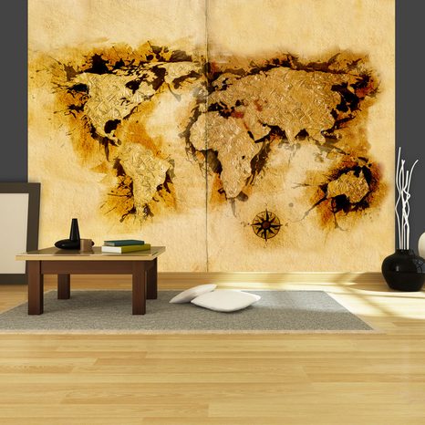 FOTOTAPETA - GOLD-DIGGERS' MAP OF THE WORLD