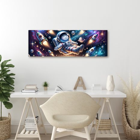 QUADRO SU TELA – GALASSIA VISTA CON GLI OCCHI DI UN BAMBINO - QUADRI SPAZIALI PER BAMBINI - STAMPE E QUADRI