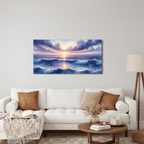 OBRAZ TŘPYTÍCÍ SE MOŘSKÝ HORIZONT - OBRAZY MOŘE A PLÁŽ - OBRAZY