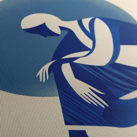 OBRAZ ŽENA V MODRÉM KLIDU - OBRAZY ŽENY - OBRAZY