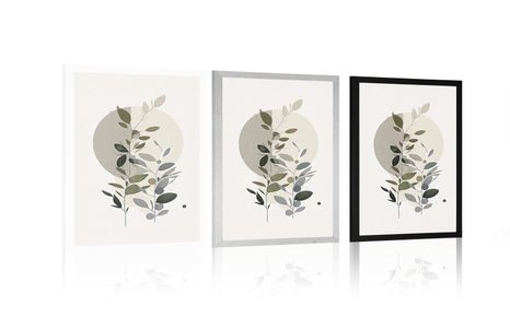 PLAKÁT MINIMALISTICKÉ ROSTLINKY V BOHO STYLU - BOTANICKÉ - PLAKÁTY