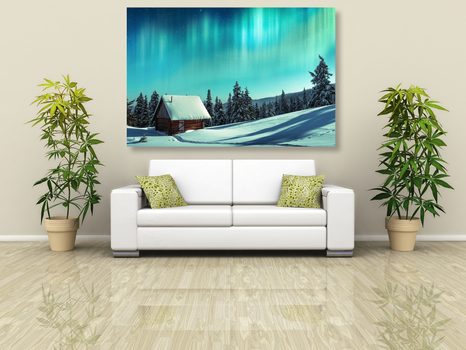 CANVAS PRINT FAIRY TALE WINTER LANDSCAPE - PICTURES - 🔥 TOTAL SALE 🔥