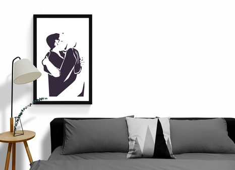 PLAKÁT S PASPARTOU UPŘÍMNOST LÁSKY - MOTIVY Z NAŠÍ DÍLNY - PLAKÁTY