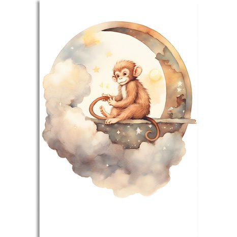 CANVAS PRINT DREAMY MONKEY - DREAMY LITTLE ANIMALS - PICTURES