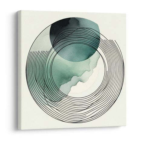 WANDBILD KREISE IN HARMONIE - WANDBILDER ABSTRAKTE FORMEN - BILDER