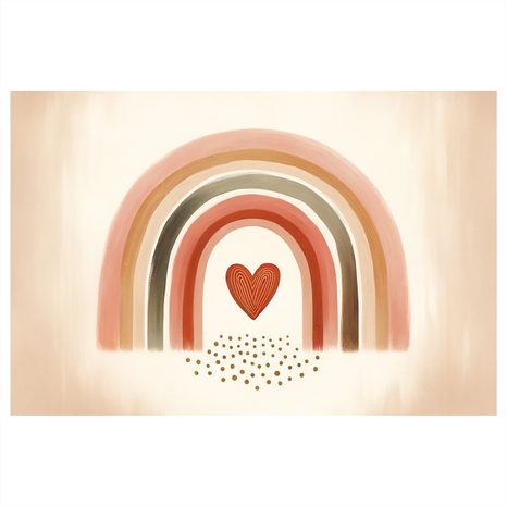 WANDBILD REGENBOGEN-BERÜHRUNG DER LIEBE - BILDER MIT LIEBESMOTIVEN - BILDER