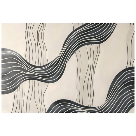 TAPET AUTOADEZIV VALURI ABSTRACTE ALB-NEGRU - TAPET ABSTRACT - TAPETURI