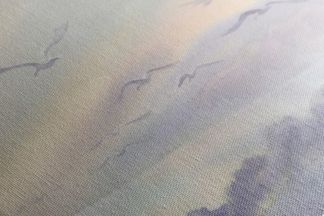 OBRAZ PŘELET PTÁKŮ PŘES KRAJINKOU - OBRAZY PŘÍRODY A KRAJINY - OBRAZY