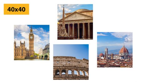 SET OBRAZŮ OSLNIVÁ MĚSTA - SESTAVY OBRAZŮ - OBRAZY