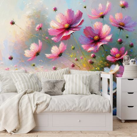 TAPETA BAREVNÉ LUČNÍ KVĚTY V ROZKVĚTU - TAPETY POLE A LOUKY - TAPETY