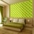 Photo wallpaper green patterned wall