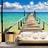 Photo wallpaper beach, sun, bridge