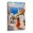 TABLEAU SUR TOILE – CHEMIN FLEURI VERS LA CÔTE - TABLEAUX DE LA MER ET DE LA PLAGE - TABLEAUX