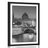 POSTER WITH MOUNT DAZZLING PANORAMA OF PARIS IN BLACK AND WHITE - BLACK AND WHITE - POSTERS