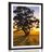 POSTER MIT PASSEPARTOUT ALLEINSTEHENDER BAUM BEI SONNENUNTERGANG - NATUR - POSTER