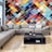 Photo wallpaper colour geometric mosaic