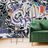SELF ADHESIVE WALLPAPER TRENDY PURPLE GRAFFITI WALL - WALLPAPERS - 🔥 TOTAL SALE 🔥