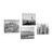 CANVAS PRINT SET HISTORIC CITIES IN BLACK AND WHITE - SET OF PICTURES - PICTURES