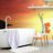 SELF ADHESIVE WALL MURAL ORANGE SAILBOAT - SELF-ADHESIVE WALLPAPERS - WALLPAPERS