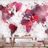 Samolepilna fototapeta - World Map: Red Watercolors