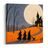 QUADRO SU TELA – SENTIERO NOTTURNO VERSO LA CASA DELLE STREGHE - QUADRI HALLOWEEN E HORROR - STAMPE E QUADRI