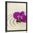 POSTER SANDIGER ZEN-GARTEN MIT LILA ORCHIDEE - FENG SHUI - POSTER