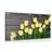 CANVAS PRINT CHARMING YELLOW TULIPS ON A WOODEN BACKGROUND - PICTURES FLOWERS - PICTURES