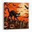 QUADRO SU TELA – GATTO DI HALLOWEEN TRA LE ZUCCHE - QUADRI HALLOWEEN E HORROR - STAMPE E QUADRI