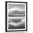 Plakat s paspartujem japonska gora Fuji v črnobeli varianti