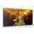 WANDBILD BUDDHA-STATUE MIT ABSTRAKTEM HINTERGRUND - BILDER MIT FENG SHUI-MOTIVEN - BILDER