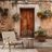 FOTOTAPETE RUSTIKALE MEDITERRANE FASSADE MIT BLUMEN - TAPETEN VON STÄDTEN - TAPETEN