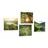 CANVAS PRINT SET BEAUTIFUL GREEN NATURE - SET OF PICTURES - PICTURES