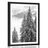 POSTER WITH MOUNT SNOWY PINE TREES IN BLACK AND WHITE - BLACK AND WHITE - POSTERS