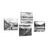 CANVAS PRINT SET CHARMING MOUNTAIN LANDSCAPES IN BLACK AND WHITE - SET OF PICTURES - PICTURES