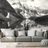 Samoljepljiva fototapeta prekrasni crno-bijeli planinski krajolik