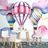 SELF ADHESIVE WALLPAPER WATERCOLOR BALLOONS - SELF-ADHESIVE WALLPAPERS - WALLPAPERS