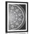 Poster mit Passepartout Dekoratives Mandala mit Spitze in Schwarz-Weiß