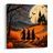 QUADRO SU TELA – SENTIERO DI HALLOWEEN VERSO LA CASA OSCURA - QUADRI HALLOWEEN E HORROR - STAMPE E QUADRI