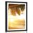 Plakat s paspartuom izlazak sunca na karipskoj plaži