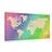 CANVAS PRINT PASTEL WORLD MAP - PICTURES OF MAPS - PICTURES