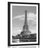 POSTER MIT PASSEPARTOUT ATEMBERAUBENDES PANORAMA VON PARIS IN SCHWARZ-WEISS - SCHWARZ-WEISS - POSTER