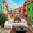 Fototapeta farebný kanál v Benátkach - Colorful Canal in Burano